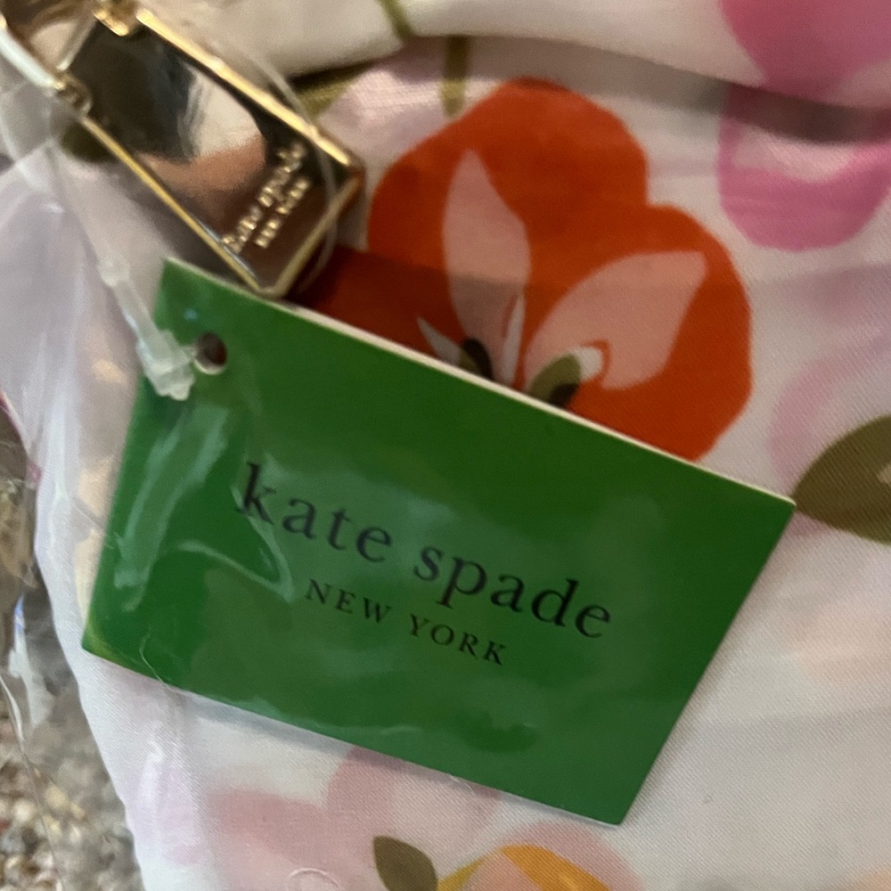 🆕 Kate Spade Spring Pansies Reusable Shopper Tote - Picture 7 of 8